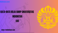 rata-rata nilai snbp universitas indonesia